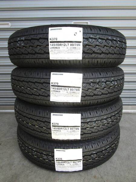 全国送料無料☆ブリヂストンK370☆145/80R12LT☆軽バン軽トラエブリイキャリイハイゼットNバンアトレーバモスアクティピクシス☆fo