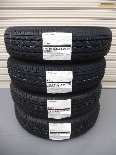 全国送料無料★ブリヂストンK370★145/80R12LT(145R12 6PR同等品)★軽トラック・軽バンハイゼットサンバークリッパーピクシス★G