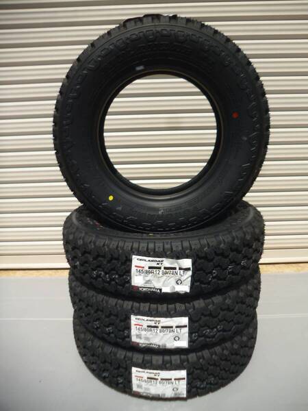 全国送料込み★2025年製。ヨコハマジオランダーKT★145/80R12 80/78LT★145R12 6PR同等品★4本★軽トラック・軽バン・ハイゼット★G