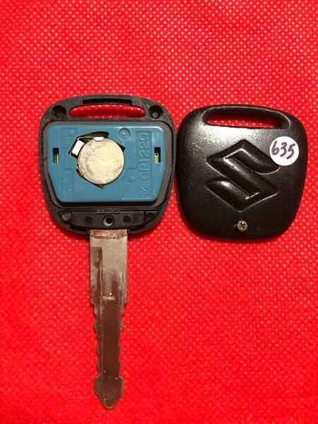 SUZUKI スズキ ワゴンR エブリイ ジムニー アルト MRワゴン etc. キーレスキー 1ボタン 青基盤 スマートキー (635)