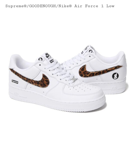 Supreme 25SS Week15 GOODENOUGH Nike Air Force 1 LOW 28cm US10 シュプリーム グッドイナフ ナイキ エアフォース 送料無料 新品 黒タグ付