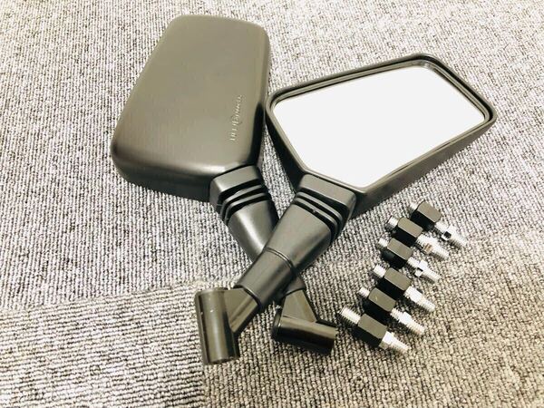 新品 ナポレオンミラー マットブラック 左右 セットNSR250 スパーダ VTR250 VTZ XR250 /230 NS50 XJR400 BT1100 FZ1 FZR400 YZF-R1 FZ6