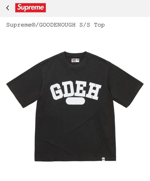 新品未開封 L Supreme GOODENOUGH シュプリーム グッドイナフ ブラック 黒 Tシャツ ロンドン購入 正規品 ステッカー付 6/15発送