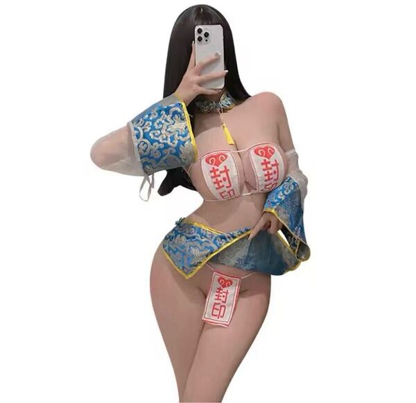 チャイナ巫女ドレスチーパオシースルーメイドバニー巫女セクシー個人配信撮影ビキニコスプレシスター織姫