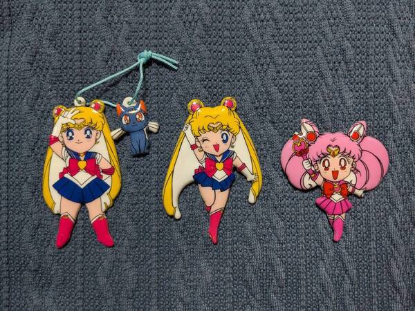 美少女戦士セーラームーン バンダイ コズミックスター 3個セット チャーム ペンダント セーラームーン セーラーちびムーン ルナ