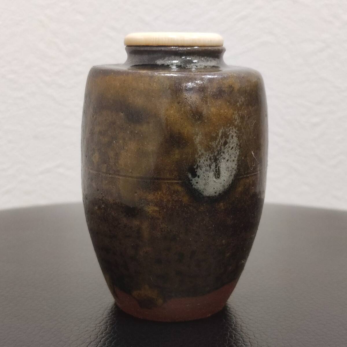 丹波茶入 信水作 未使用品