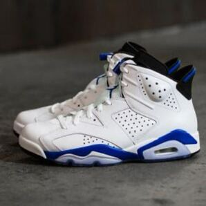 新品未使用 27cm AIR JORDAN 6 RETRO OG SPORT BLUE (ホワイト/スポーツブルー/ブラック)384664-107