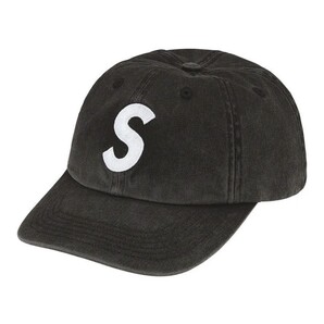 オンライン完売 Supreme Pigment S Logo 6-Panel シュプリーム エスロゴ キャップ ブラック Coated