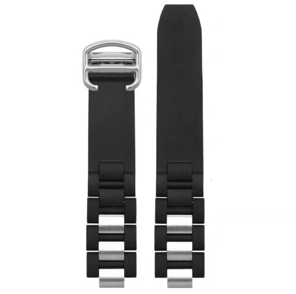 送料無料 新品 カルティエ Cartier クロノスカフ マスト21 メンズ腕時計 ラバー バンド シリコン 汎用ベルト 互換 20mm②