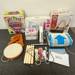 E426-K65-450 NINTENDO ニンテンドー Wii まとめセット 本体 RVL-001 ソフト9点 コントローラー Wii Party 太鼓の達人 他 通電確認OK KA