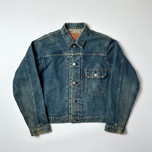旧日本製 30s BIG E 復刻 LEVI’S 70502 XX 40 L 1st 1930年代 506 デニムジャケット カバーオール Gジャン BIGE ビッグE 初代 ファースト