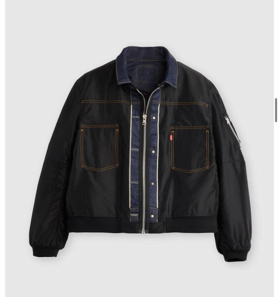 値下げ不可 Levi's x sacai デニム×ツイル リバーシブルブルゾン 黒 4 サカイ×リーバイス XL