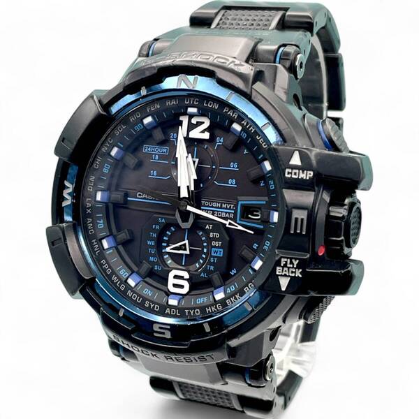 美品 ■ 稼働 CASIO カシオ G-SHOCK GW-A1100FC-1AJF ソーラー電波時計 トリプルGレジスト メンズ パイロット 多機能腕時計 N3716-12-853