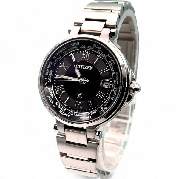 美品 ■ 稼働 CITIZEN シチズン クロスシー XC H240-T018220 メンズ腕時計 ソーラー電波 アナログ 3892-41-18
