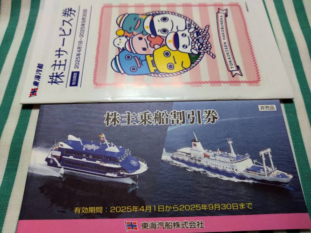東海汽船 株主乗船割引券6枚 有効期間 2025.4.1〜2025.9.30まで