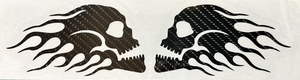 TATOO STICK CARBON SKUL タトゥーステッカー カーボン スカル M(50mm×105mm) TSC-SKUL-C-M