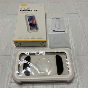 粘着フック3枚付 お風呂 スマホ 防水 ケース 壁 卓上 Lamicall : 伸縮式 360度 回転 強力粘着 スマホスタンド 風呂 壁掛け カバー