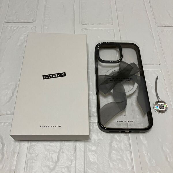CASETiFY インパクト リングスタンド MagSafe対応 iPhone 16 Pro Maxケース ワイヤレス充電 Magsafe対応 クリア ブラック