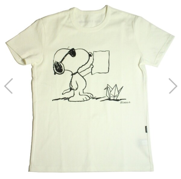 1piu1uguale3 ウノピゥウノウグァーレトレ PEANUTSコラボ スヌーピー 半袖カットソー 半袖Tシャツ クルーネック サイズ3 ホワイト