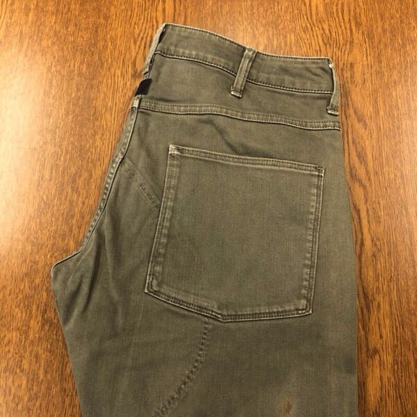 【GF039】G-STAR RAW W32 L30 立体裁断 カラーパンツ カーキ ストレッチ生地 メンズブランド古着 ジースターロウ 送料無料