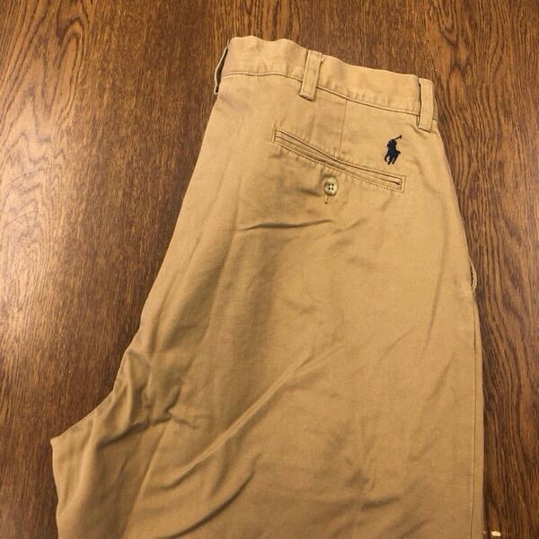 【GF054】POLO by Ralph Lauren W36 L30 チノパンツ ワークパンツ ベージュ メンズブランド古着 ポロ ラルフローレン 送料無料