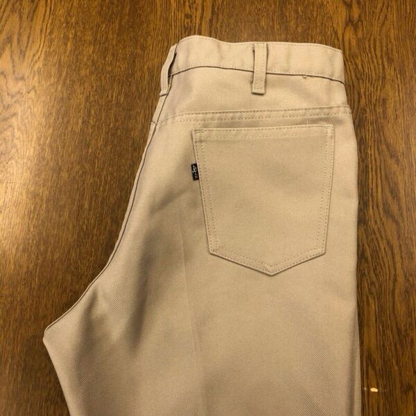 【GF067】USA製 Levi's 517 W36 L30 ブーツカット スタプレ ワークパンツ ベージュ 42TALON ZIP ブランド古着 リーバイス517 送料無料