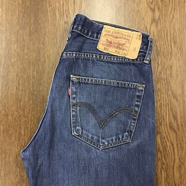 【GF080】Levi's 501 W32 L32 定番ストレート ジーンズ ジーパン デニムパンツ メンズブランド古着 リーバイス501 送料無料