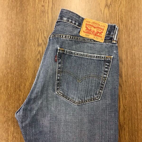 【GF085】Levi's 505 W33 L30 色落ち加工 ジーンズ ジーパン デニムパンツ メンズブランド古着 リーバイス505 送料無料