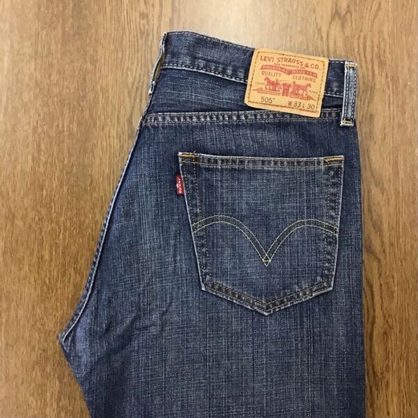 【GF088】Levi's 505 W33 L30色落ち加工 ジーンズ ジーパン デニムパンツ メンズブランド古着 リーバイス505 送料無料
