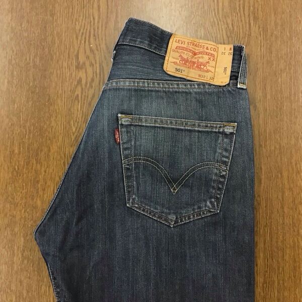 【GF108】Levi's 501 W32 L32 定番ストレート 色落ち加工 ジーンズ ジーパン デニムパンツ メンズブランド古着 リーバイス501 送料無料