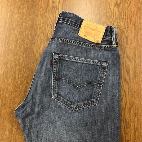【GF129】Levi's 501 W33 L32 定番ストレート 色落ち加工 ジーンズ ジーパン デニムパンツ メンズブランド古着 リーバイス501 送料無料