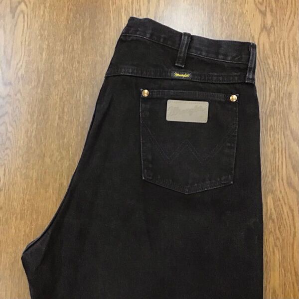 【GF157】USA製 Wrangler 13MWZWK W36 L38 ブラック ジーンズ ジーパン デニムパンツ メンズブランド古着 ラングラー 送料無料