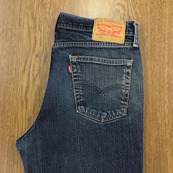 【GF168】Levi's 541 W34 L30 色落ち加工 ジーンズ ジーパン デニムパンツ ストレッチ生地 メンズブランド古着 リーバイス541 送料無料