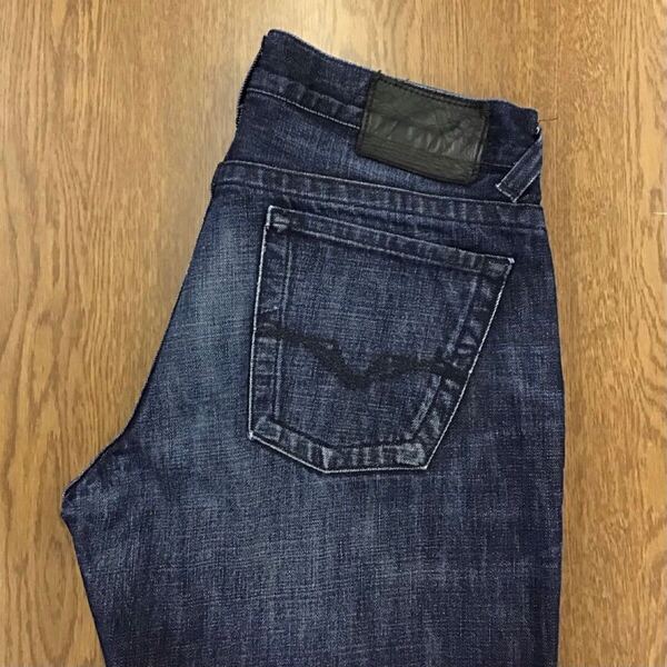 【GF169】GUESS W33 L32 色落ち加工 ジーンズ ジーパン デニムパンツ メンズブランド古着 ゲス 送料無料