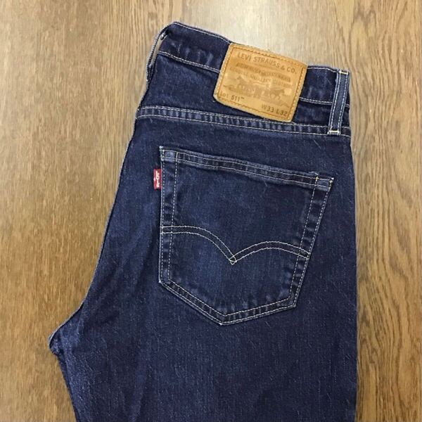【GF185】Levi's 511 W33 L32 ジーンズ ジーパン デニムパンツ ストレッチ生地 メンズブランド古着 リーバイス511 送料無料