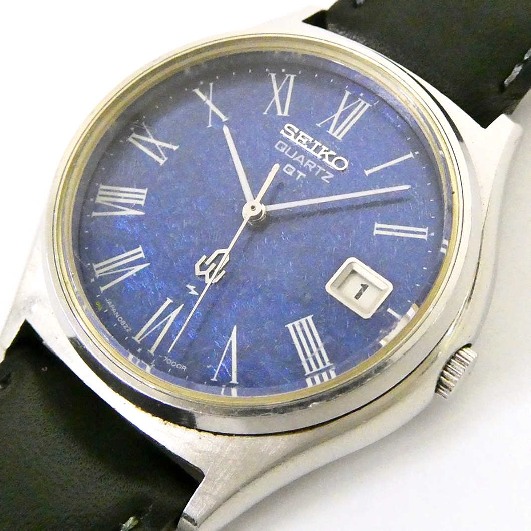 不動品 SEIKO QT 0822-7000-G 青文字盤 メンズ腕時計 Yahoo!オークション -「0822-7000」(セイコー) (さ行)の落札相場