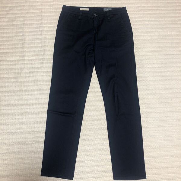 theory luxe セオリーリュクス AG ADRIANO GOLDSCHMIED コットンツイル チノパンツ ネイビー 25 革ラベル