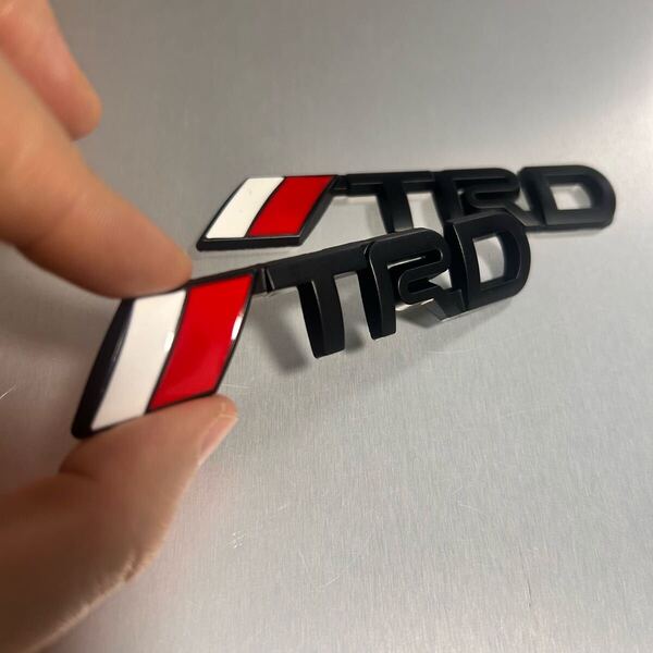 TRD ミニエンブレム TRD ステッカー 3D エンブレム 両面テープ付き 貼り付け簡単 トヨタ TRD ブランド 外装