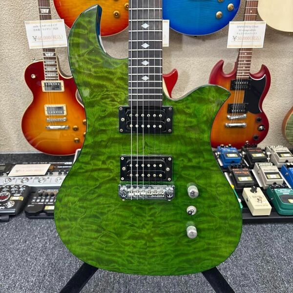 【10397】 B.C.Rich Eagle 変形ギター グリーン キルト