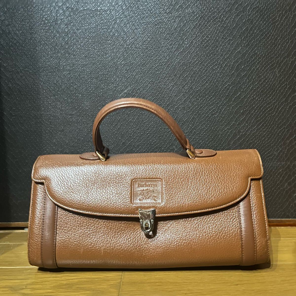 BURBERRY 美品 バーバリー ノバチェック キャンバス/レザー ミニ