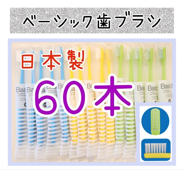 【新品未使用】CIベーシック歯ブラシ60本 歯科医院専用歯ブラシ