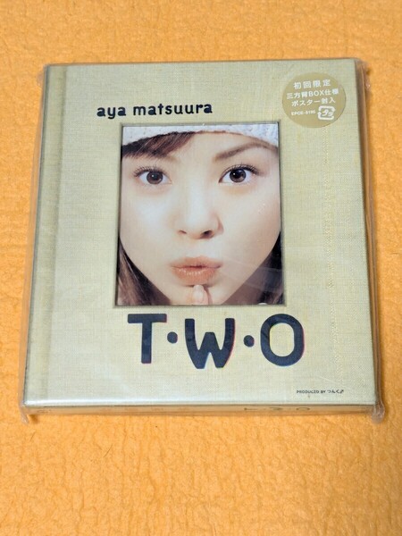 松浦亜弥 CD「T・W・O」初回限定盤( 三方背BOX仕様、ポスター封入)帯付き つんく