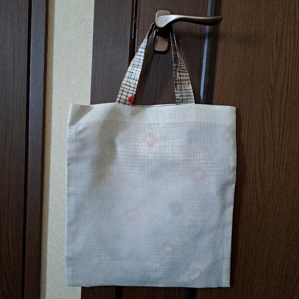 ★ 着物リメイク/ハンドメイド/絽/銘仙/トートバッグ/サブバッグ/エコバッグ★手提げバック買い物バック