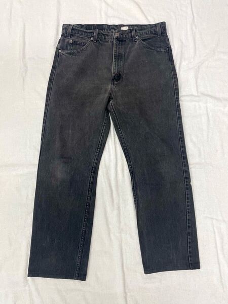 実物 90sリーバイス Levi’s ブラック505デニムW36 L30 オレンジタブ ボタン裏816 デニム パンツ ビンテージ ジーンズ 501ダメージUSA