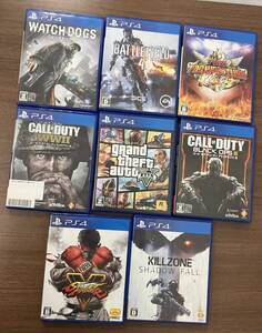 【C】PS4 プレステ4 ソフト8本まとめ KILLZONE コールオブデューティー バトルフィールド4 他 動作未確認 現状品