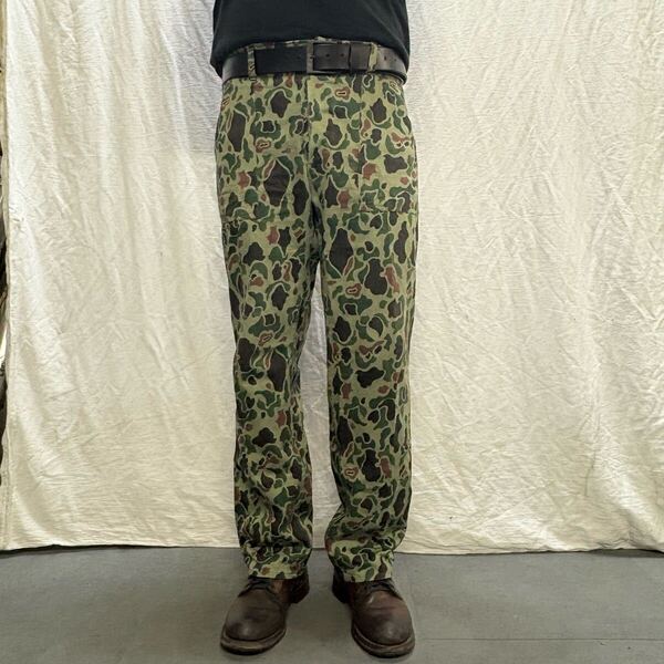 70s 韓国軍 ダックハンターカモ 迷彩 ベイカーパンツ カモフラ ヴィンテージ ミリタリー M 84cm 80s 米軍 40s m42 カーゴパンツ オリーブ