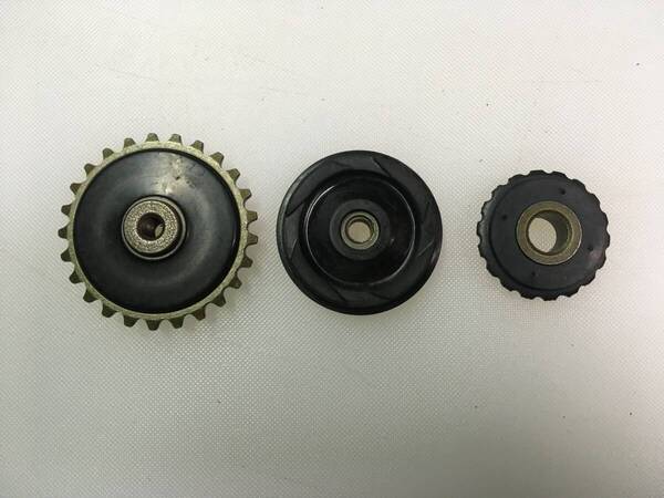 横型6V/12Vエンジン用カムチェーンガイドローラー3点セット 検)C50C70C90カブモンキーシャリーDAX50DAX70ソロA5