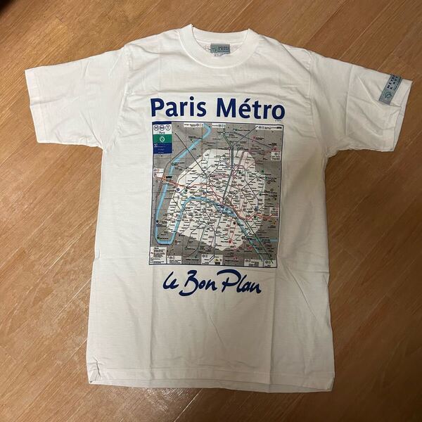 未使用 Paris Metro パリ地下鉄 路線図 Tシャツ S RATP