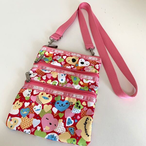 Lesportsac レスポートサック ショルダーバッグ カラフル ピンク系 斜め掛け バッグ ポーチ かばん