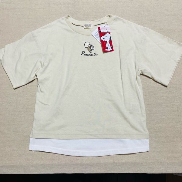 新品送料無料 PEANUTS スヌーピー 半袖Tシャツ 120cm